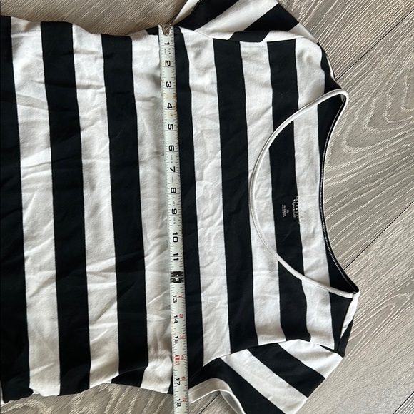 Maternity Striped Black and White Women's Dress - Picture 2 of 9